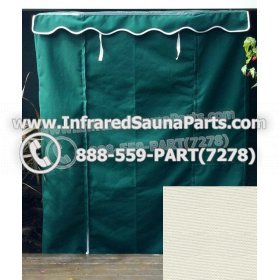 Blanco/White - RAIN COVER FOR CORNER INFRARED SAUNA IN WHITE FINISH 1