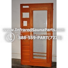 WOOD SAUNA WALLS - HEMLOCK WOOD SAUNA PANEL + DOOR ( 35.5" x 69.5" ) 1