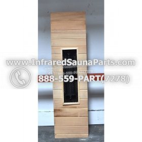 WOOD BENCHS + HEATERS - HEMLOCK WOOD BENCH + HEATHER + BLACK COVER ( 56.9" x 15.6" ) 1