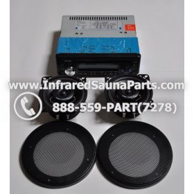 COMPLETE STEREO + SPEAKERS + COVERS - COMPLETE STEREO SYSTEM KAIZHEN KZ-5081 WITH 2 SPEAKERS 2