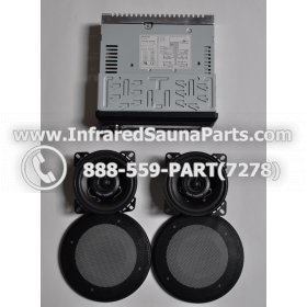 COMPLETE STEREO + SPEAKERS + COVERS - COMPLETE STEREO SYSTEM PC-3681 GREEN WITH 2 SPEAKERS 1