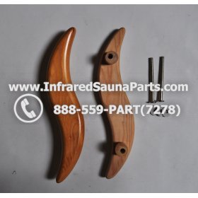 WOOD HANDLES + TOWEL HANDLES - HEMLOCK WOOD DOOR HANDLE STYLE 5 8