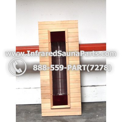 WOOD BENCHS + HEATERS - HEMLOCK WOOD BENCH + HEATER + RED COVER ( 38.5" x 16.2" ) 1